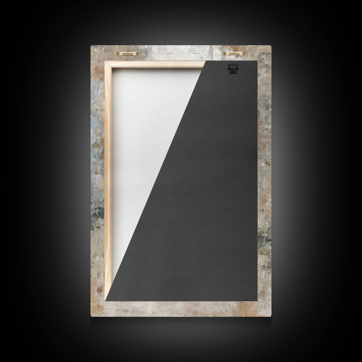 Misty Woodland Peace | Framed Canvas Print | Christian Wall Art | Minimalist Christian Art | Christian Art Canvas | Jesus Painting | Subtle