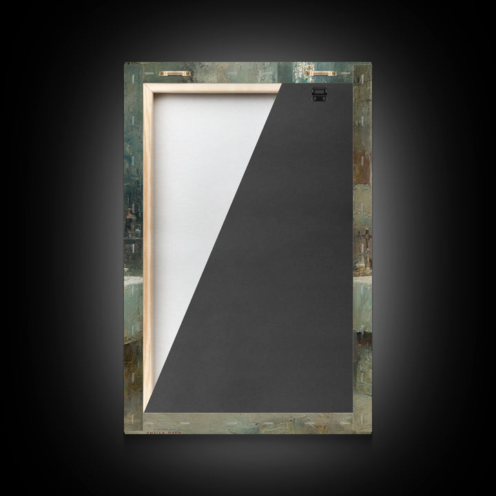 Holy Supper Glow, Framed Canvas Print, Christian Art Print, Christian Wall Art, Moody Christian Art, Christian Christmas Art