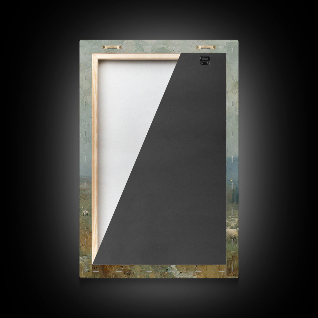 Bethlehem Horizon Star – Framed Canvas Print – Christian Wall Art – Christian Christmas Art – Christian Art Canvas – Pastoral Scenery – Chr