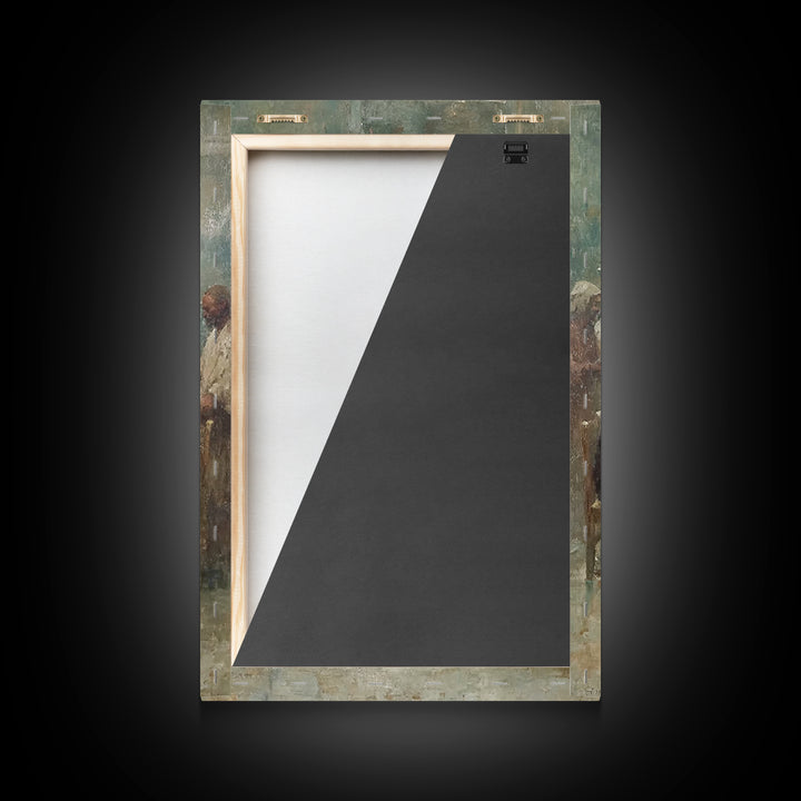 Garden Supper Peace – Framed Canvas Print – Christian Art Canvas – Jesus Painting – Christian Wall Art – Christian Christmas Art – Moody Ch
