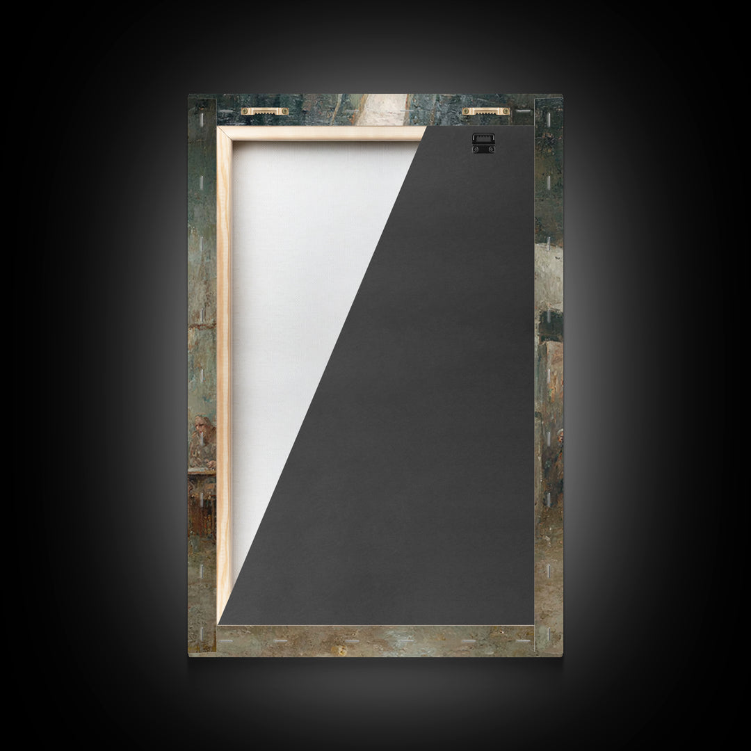Nativity Blessing, Framed Canvas Print, Christian Wall Art, Birth Of Jesus Painting, Christian Christmas Art, Vintage Christian Art, Christ