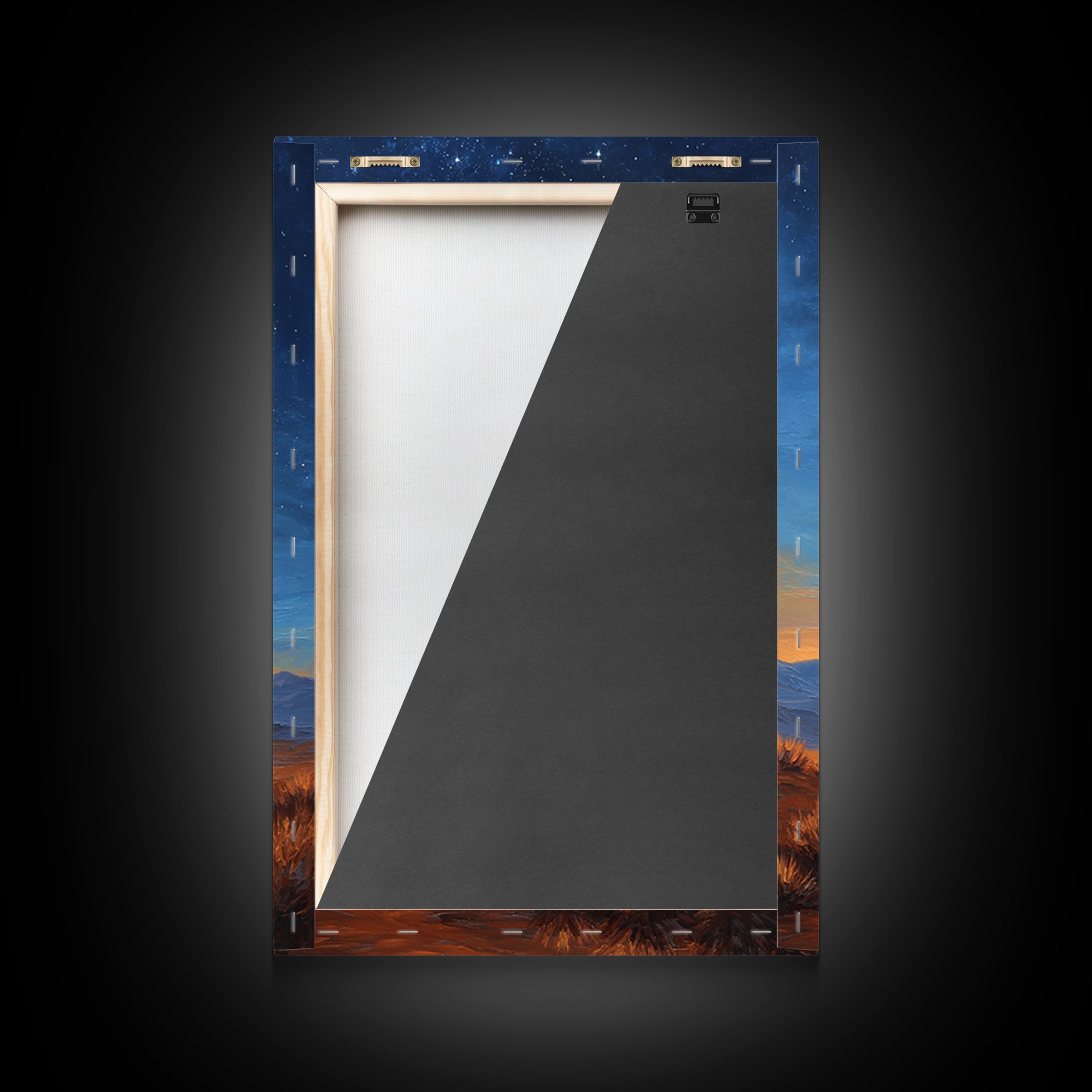 Starry Desert Trail – Framed Canvas Print – Christian Art Canvas – Christmas Art Prints – Christian Christmas Art – Christian Wall Art