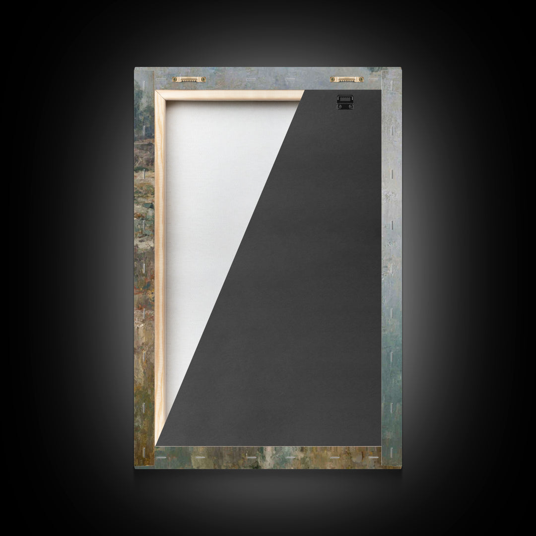 Lone Cliff Lamb – Framed Canvas Print – Christian Wall Art – Christian Art Canvas – Pastoral Scenery – Christian Art Print – Subtle Christi