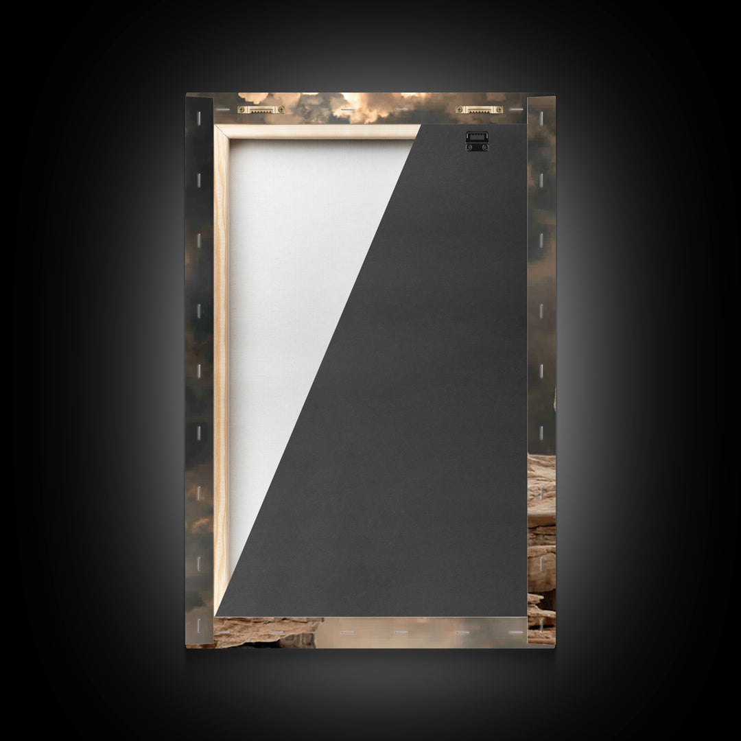 Quiet Summit Lamb, Framed Canvas Print, Christian Wall Art, Christian Art Canvas, Minimalist Christian Art, Christian Decor, Pastoral Scene