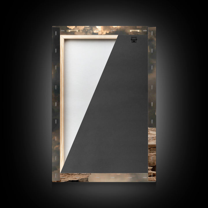 Quiet Summit Lamb, Framed Canvas Print, Christian Wall Art, Christian Art Canvas, Minimalist Christian Art, Christian Decor, Pastoral Scene