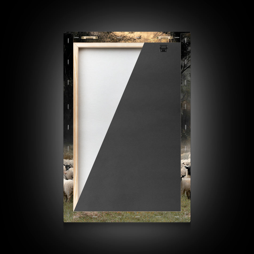 Dawn Of The Shepherd – Framed Canvas Print – Christian Wall Art – Jesus Painting – Christian Art Canvas – Christian Art – Moody Christian A