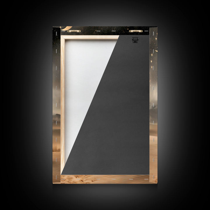 Nightfall Pilgrimage – Framed Canvas Print – Christian Art – Christian Wall Art – Christmas Art Prints – Christian Christmas Art – Christia