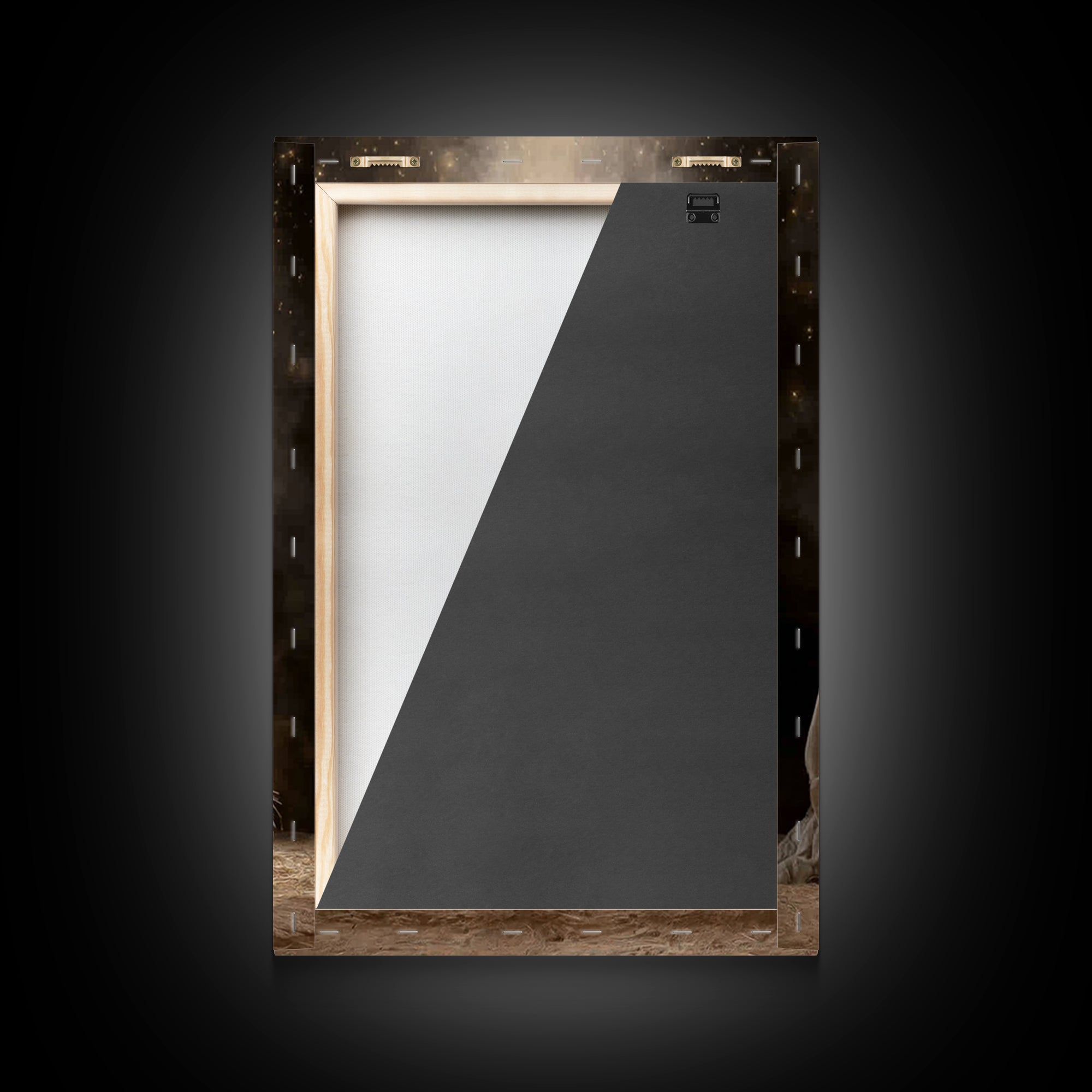 Silent Manger Light – Framed Canvas Print – Christian Wall Art – Jesus Christmas Art – Christian Art Canvas – Christmas Art Prints