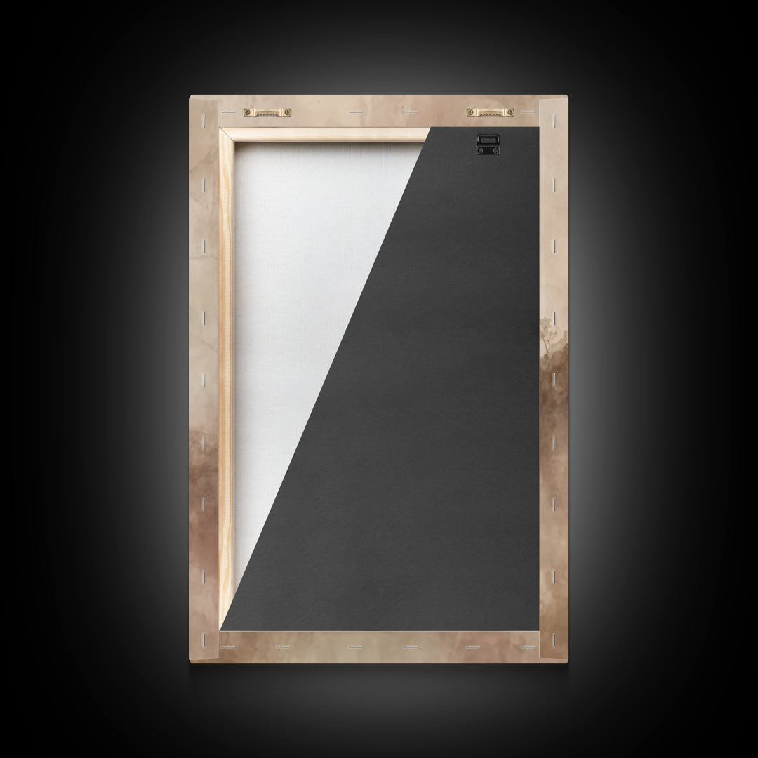 Silent Mist Journey – Framed Canvas Print – Jesus Painting – Christian Art Canvas – Christian Wall Art – Minimalist Christian Art