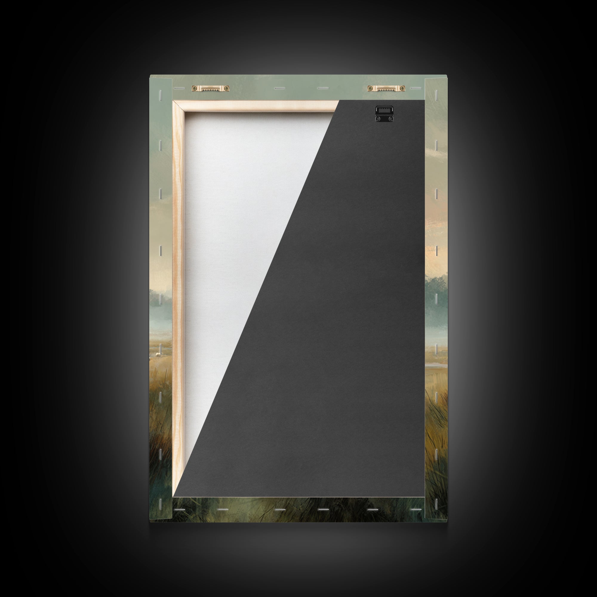 Morning Pasture – Framed Canvas Print – Christian Art Canvas – Christian Wall Art – Christian Painting – Subtle Christian Art – Pastoral Sc