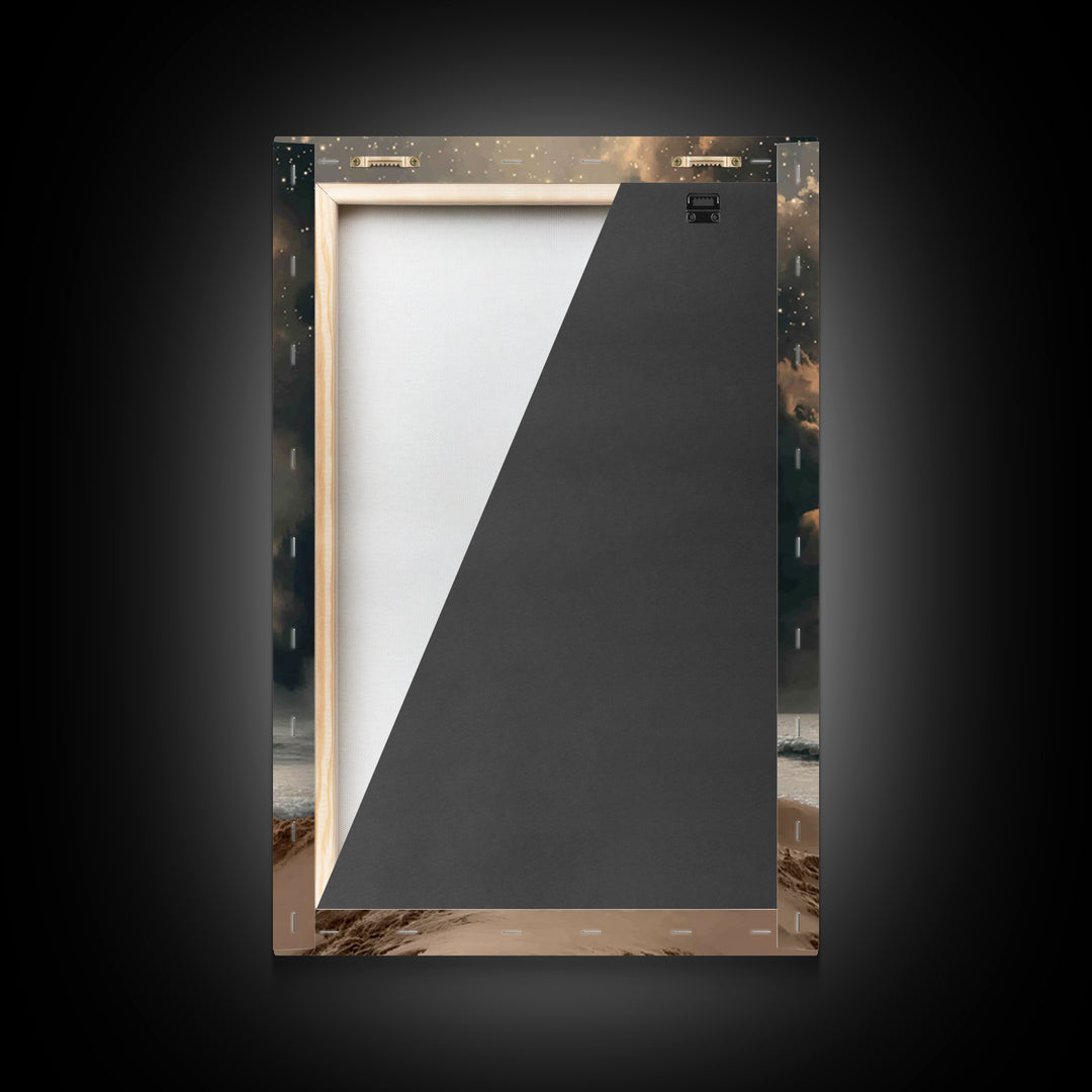 Desert Star Journey – Framed Canvas Print – Christian Wall Art – Christian Art Canvas – Christian Christmas Art – Jesus Painting – Christia