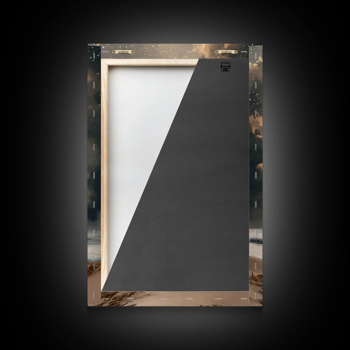 Desert Star Journey – Framed Canvas Print – Christian Wall Art – Christian Art Canvas – Christian Christmas Art – Jesus Painting – Christia