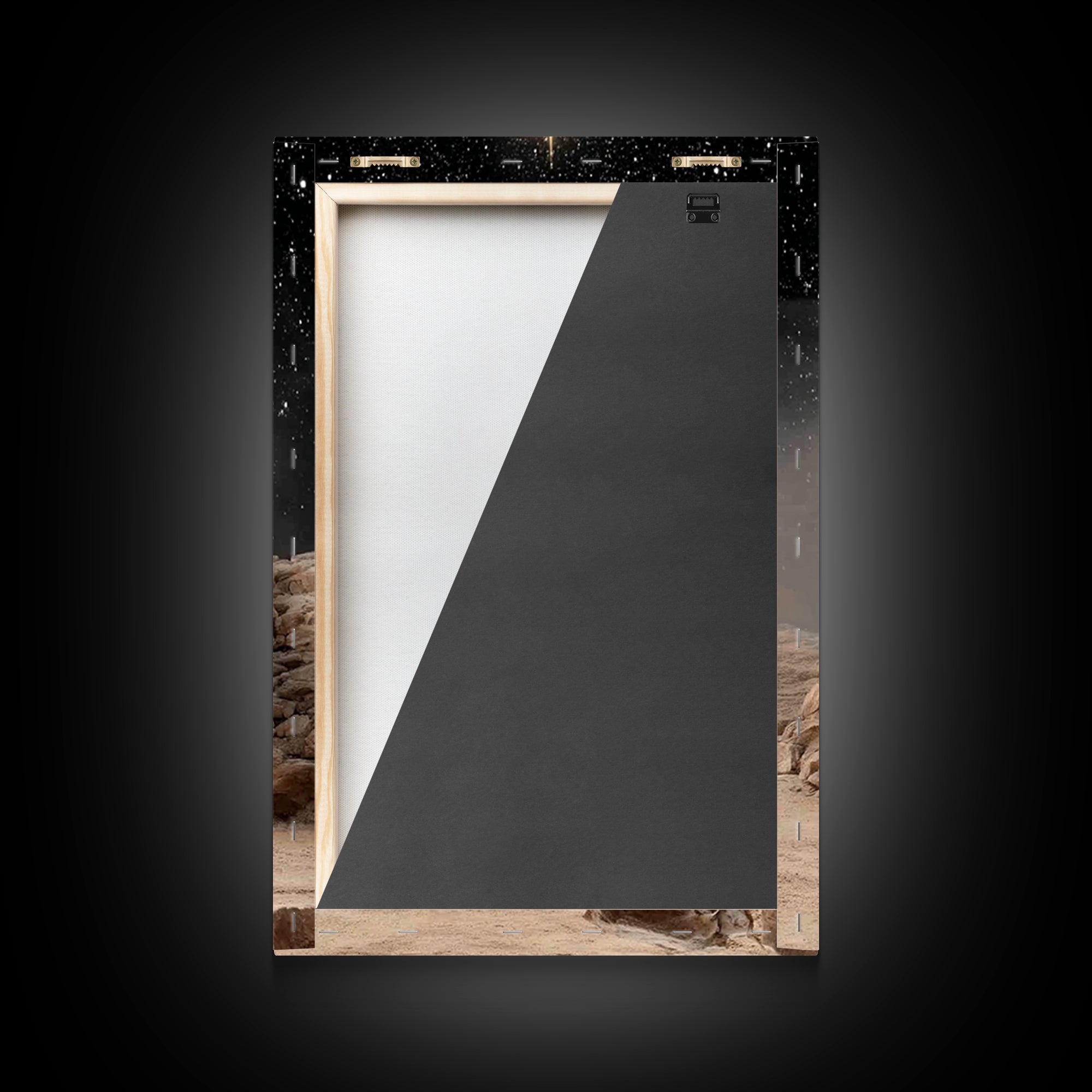 Nativity Mountain Star – Framed Canvas Print – Christian Art Canvas – Christmas Art Prints – Christian Christmas Decor – Jesus Painting – C