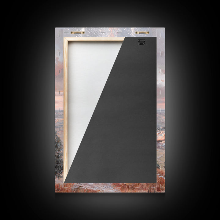 Starry Promise – Framed Canvas Print – Christian Christmas Decor – Christian Art Canvas – Moody Christmas Art – Christian Wall Art