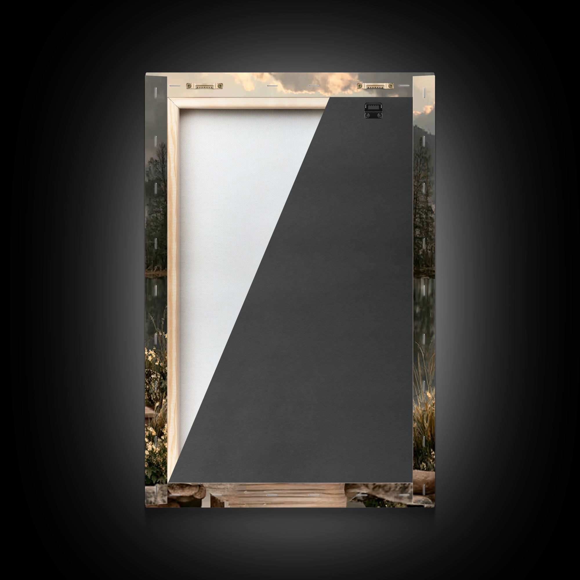 Mountain Dawn Cross – Framed Canvas Print – Christian Wall Art – Christian Art Canvas – Christian Christmas Art – Subtle Christian Art – Ch