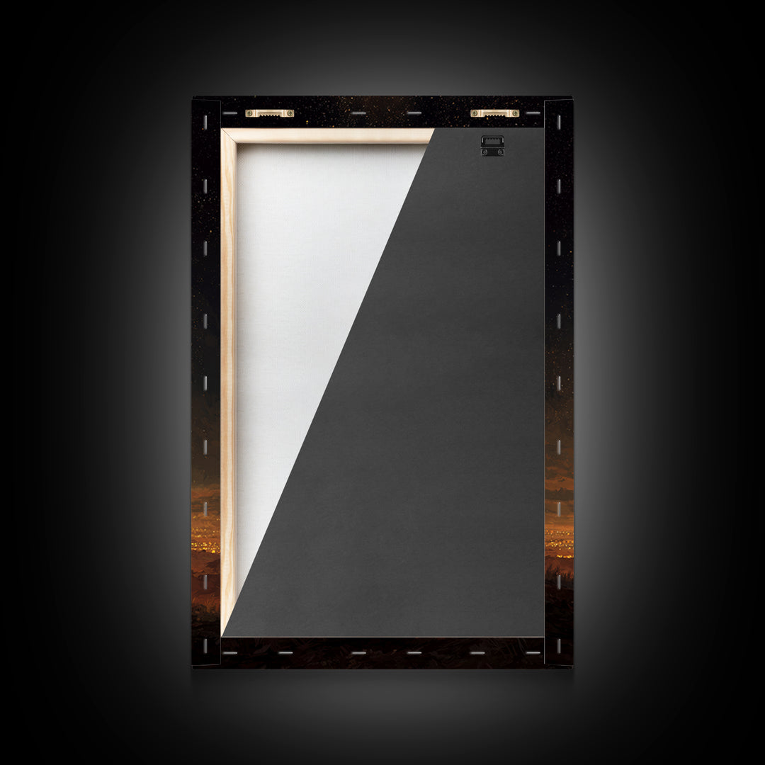 Night Watch Glory, Framed Canvas Print, Christian Wall Art, Christmas Art, Christian Art Canvas, Christian Christmas Art, Jesus Painting
