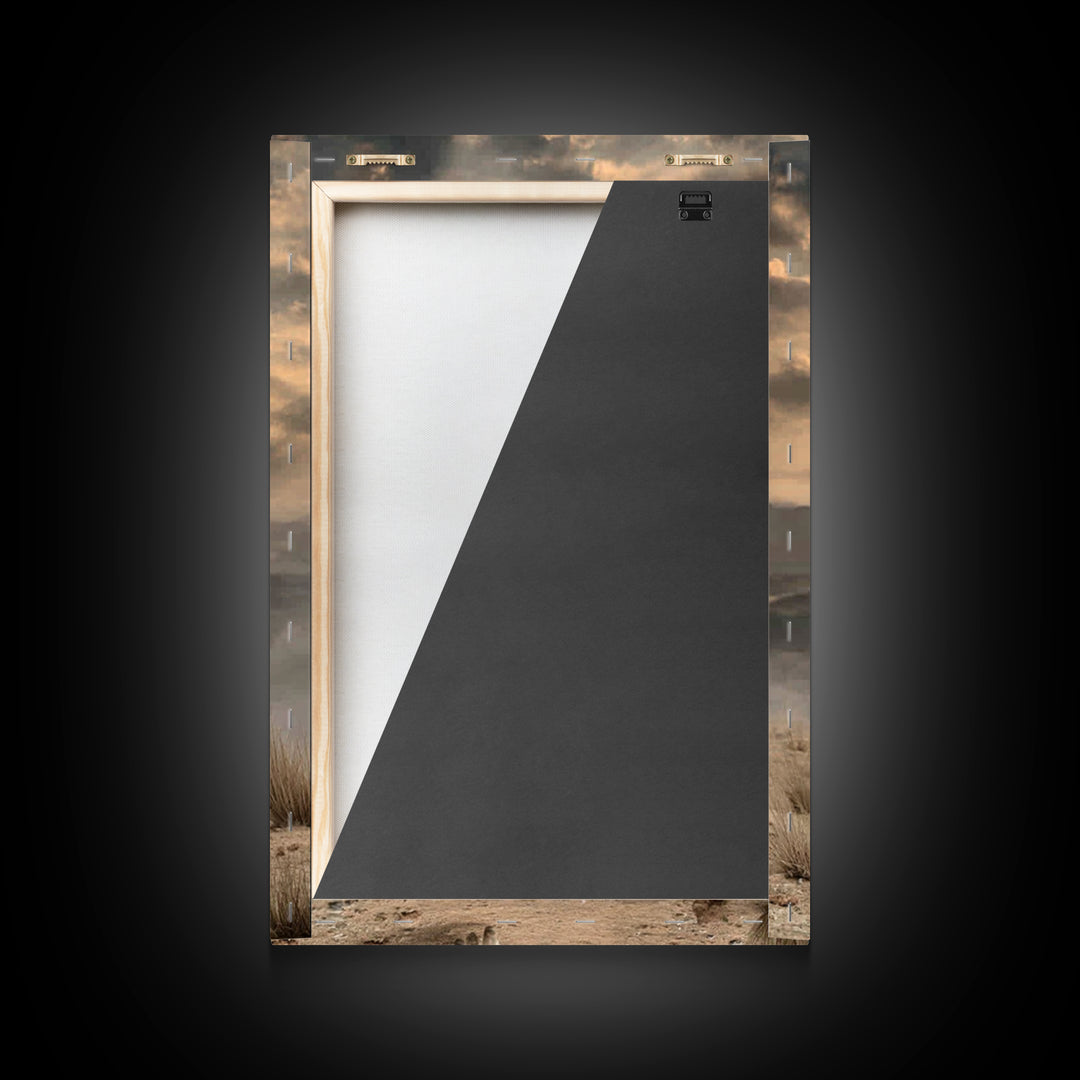 Desert Shepherd Light | Framed Canvas Print | Christian Wall Art | Christian Art Canvas | Jesus Painting | Christian Gift Ideas | Vintage C