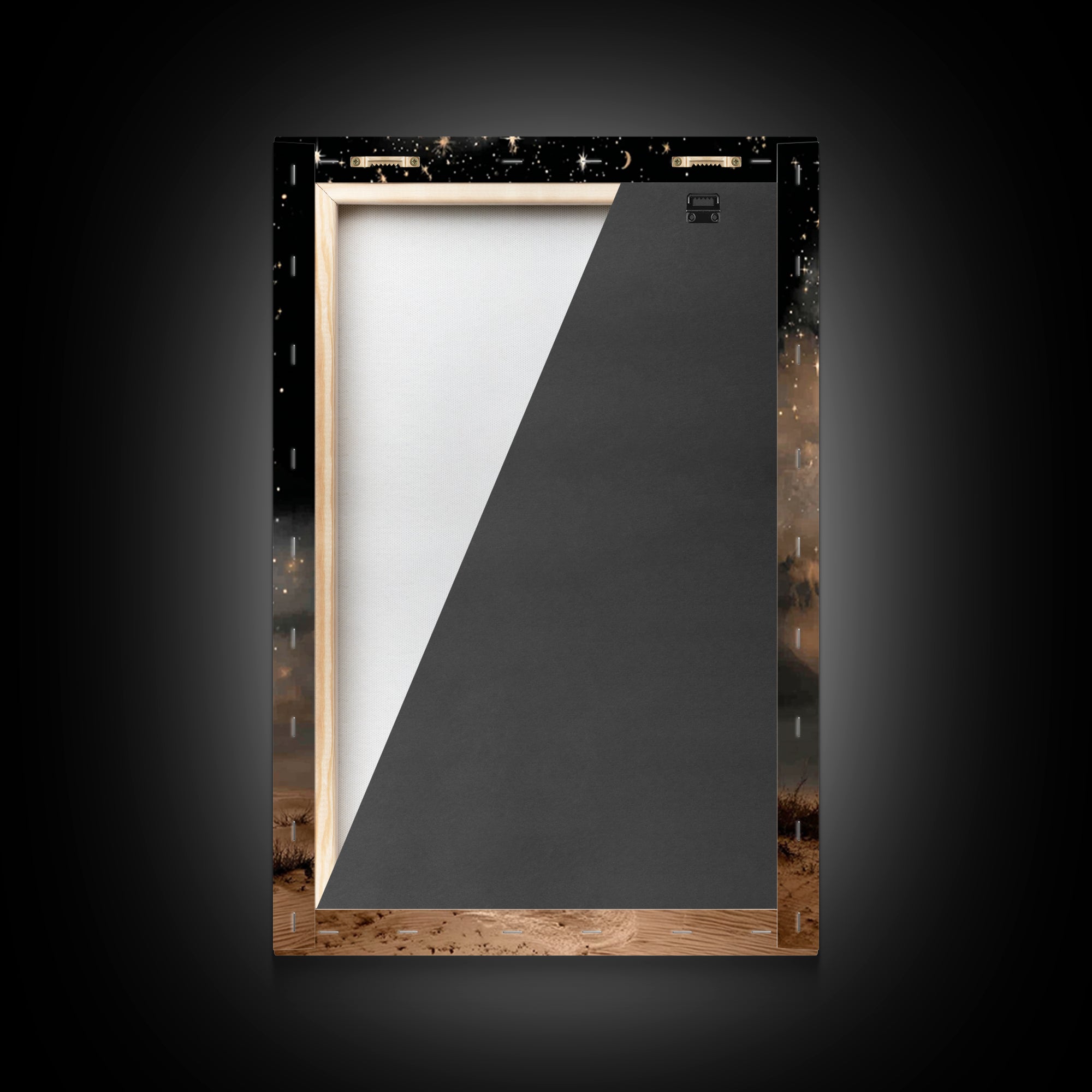 Celestial Desert Light | Framed Canvas Print | Christmas Wall Art | Christian Art Canvas | Christian Christmas Art | Moody Christmas Art |