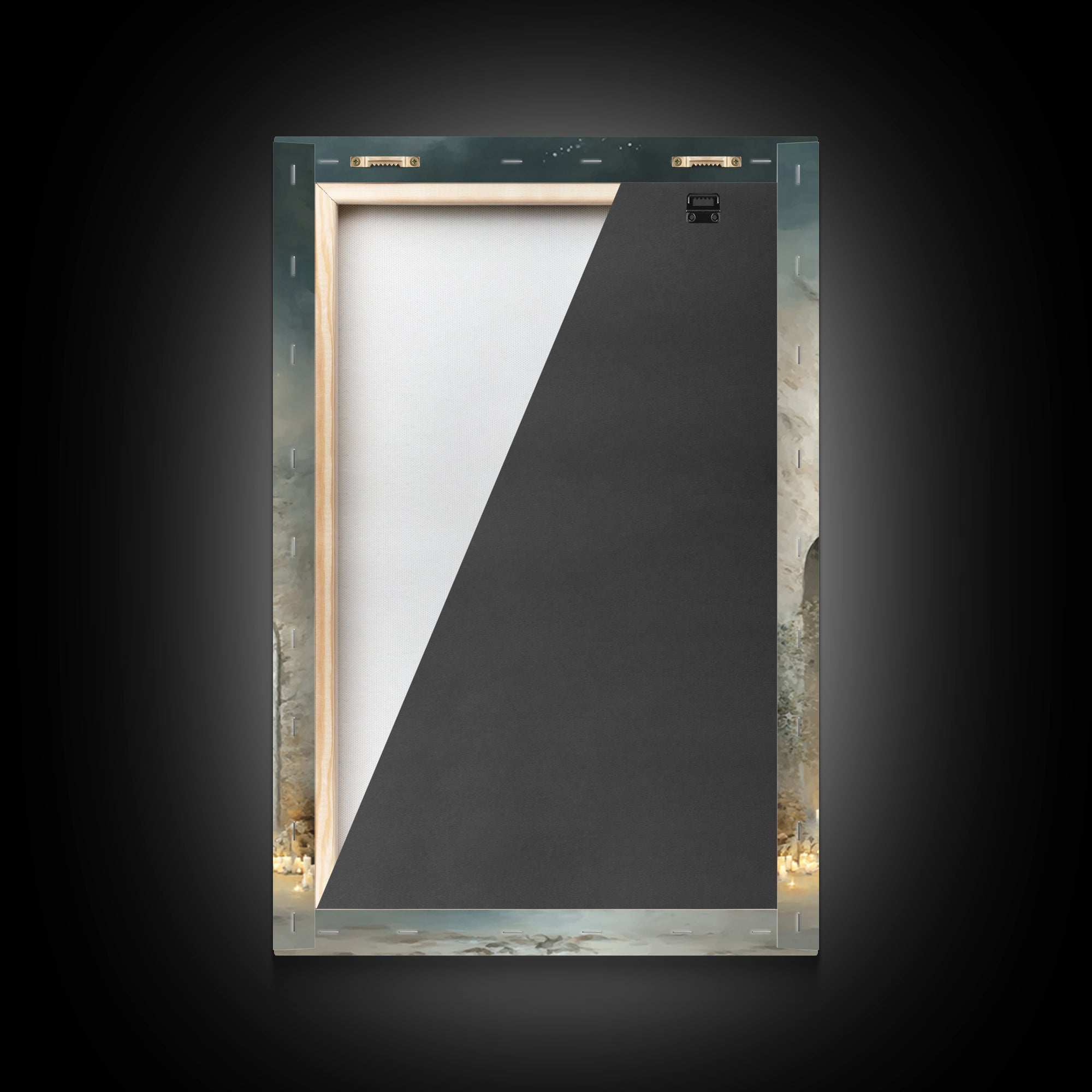 Divine Arch Gathering – Framed Canvas Print – Christian Art Canvas – Christian Wall Art – Christmas Art – Christian Christmas Art – Vintage