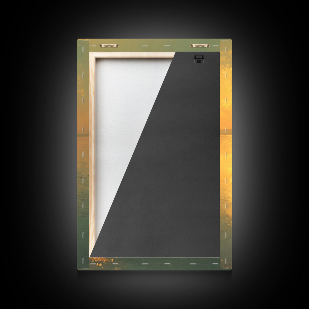 Sunlit Path – Framed Canvas Print – Jesus Painting – Christian Wall Art – Christian Art Canvas – Modern Christian Painting – Christian Art