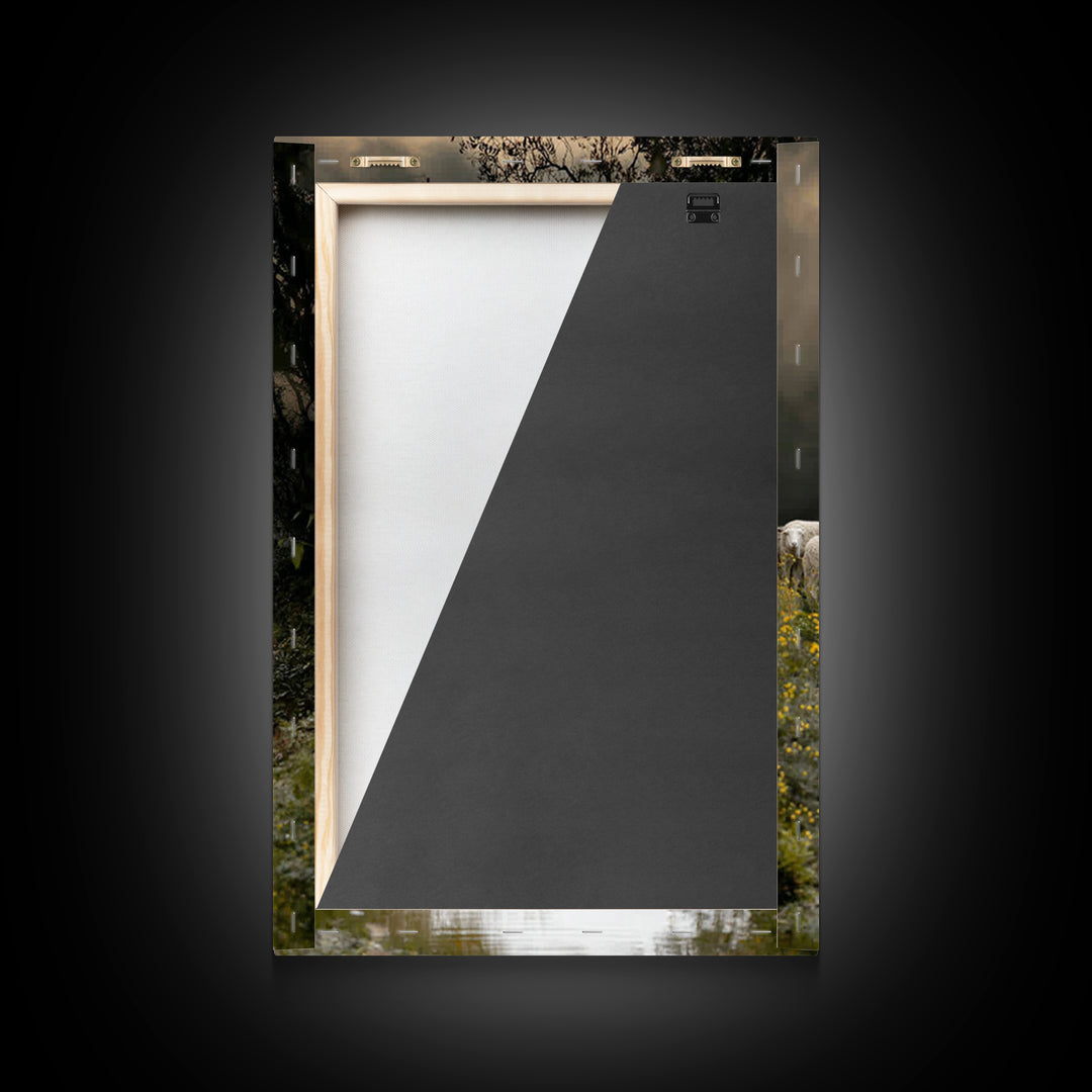 Autumn Pasture Grace – Framed Canvas Print – Christian Wall Art – Jesus Painting – Modern Christian Art – Christian Art Canvas – Christian