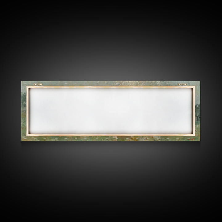 Shepherd Spring Peace – Framed Canvas Print – Christian Wall Art – Jesus Painting – Panoramic Art – Christian Art Canvas – Christmas Art