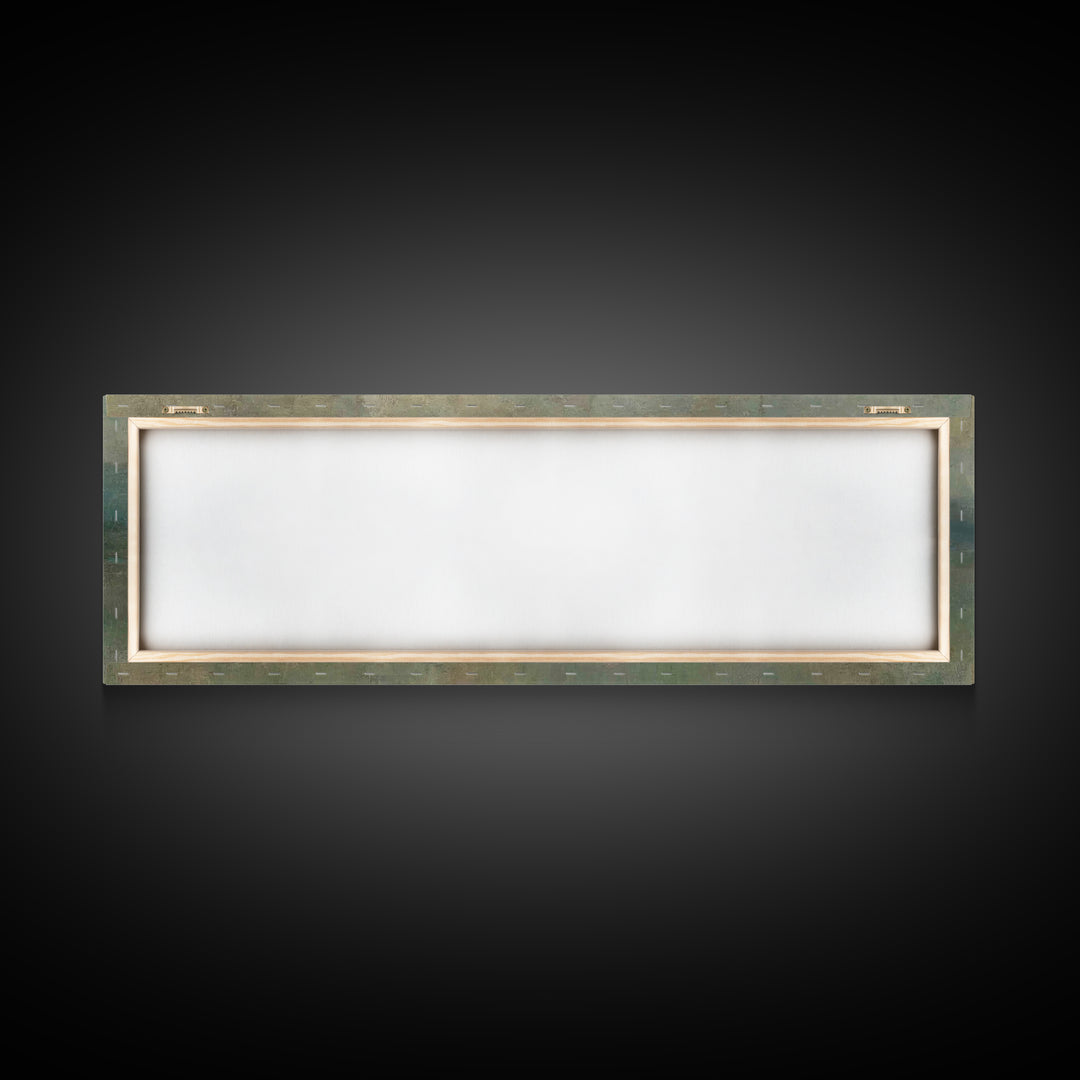 Midnight Bethlehem Light – Framed Canvas Print – Panoramic Art – Christian Wall Art – Christian Art Canvas – Christmas Art – Modern Christi
