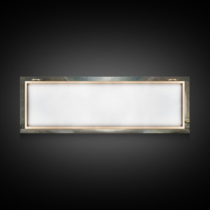 Radiant Sanctuary – Framed Canvas Print – Panoramic Frame – Christian Art Canvas – Christian Wall Art – Christmas Art – Christian Christmas