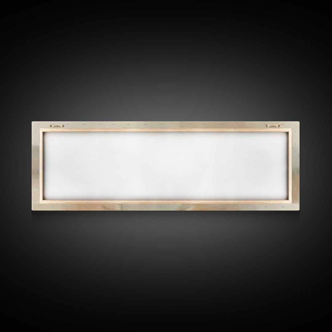 Silent Winter Path – Framed Canvas Print – Christian Wall Art – Christian Art Canvas – Jesus Painting – Panoramic Art – Christmas Art