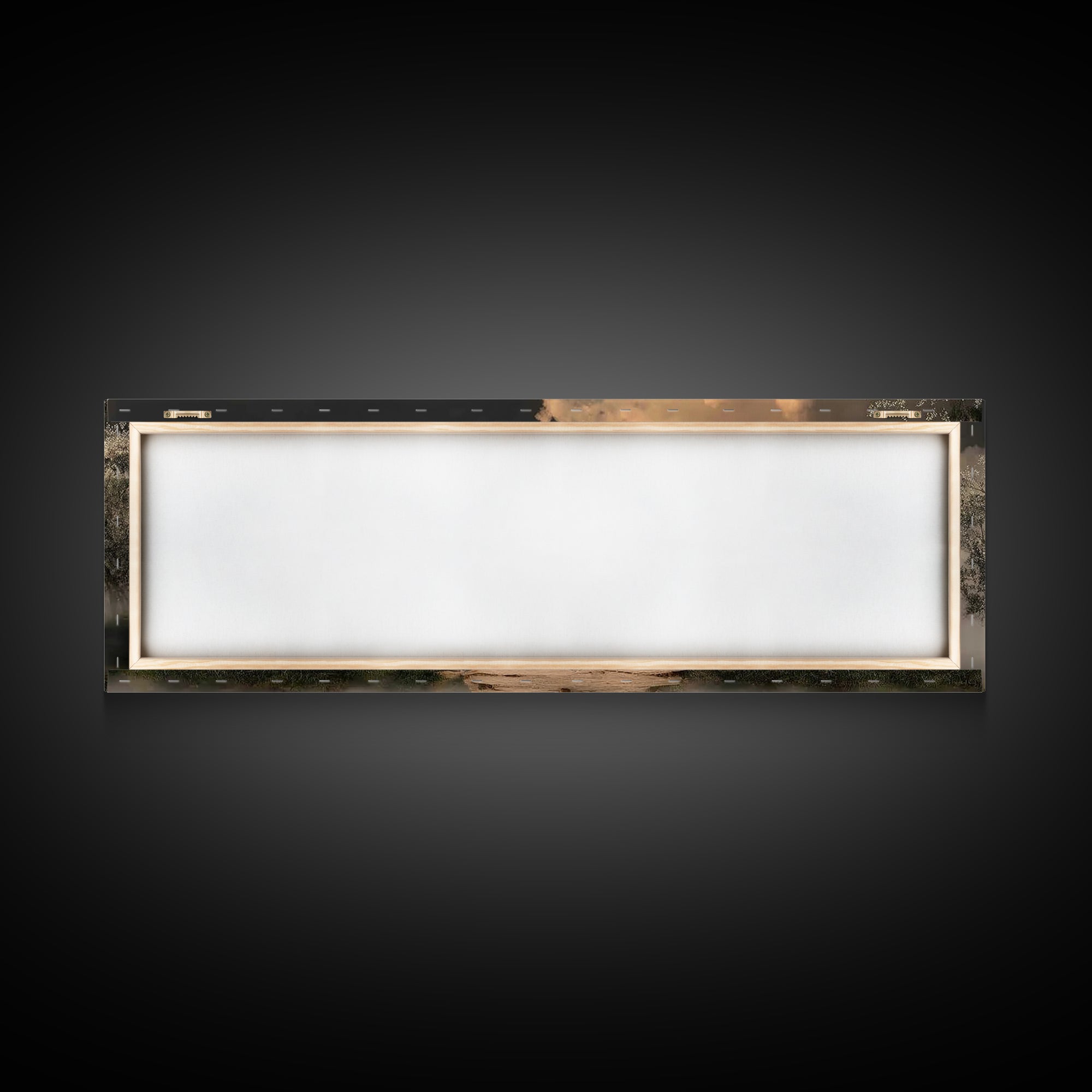 Heavenly Dawn Walk, Framed Canvas Print, Christian Wall Art, Christian Art Canvas, Panoramic Wall Art, Jesus Painting, Christmas Art