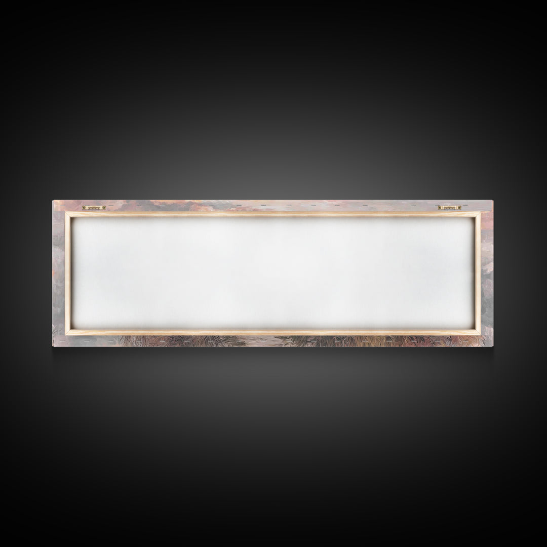 Cloudrise of Peace, Framed Canvas Print, Christian Wall Art, Christian Art Canvas, Jesus Painting, Panoramic Frame, Christian Christmas Art