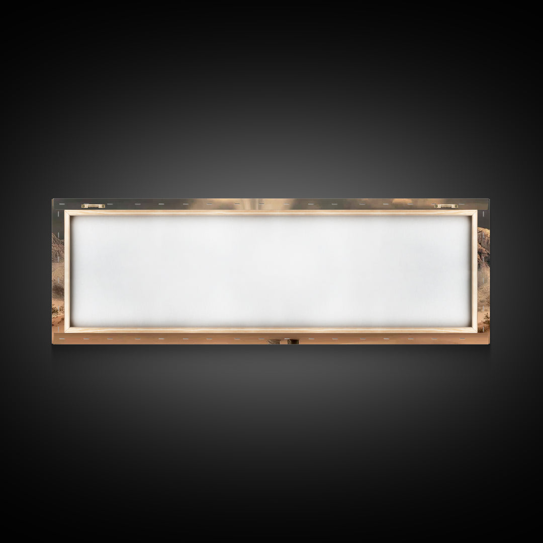 Journey Through Light – Framed Canvas Print – Panoramic Art – Christian Wall Art – Jesus Painting – Christian Art Canvas – Christian Art