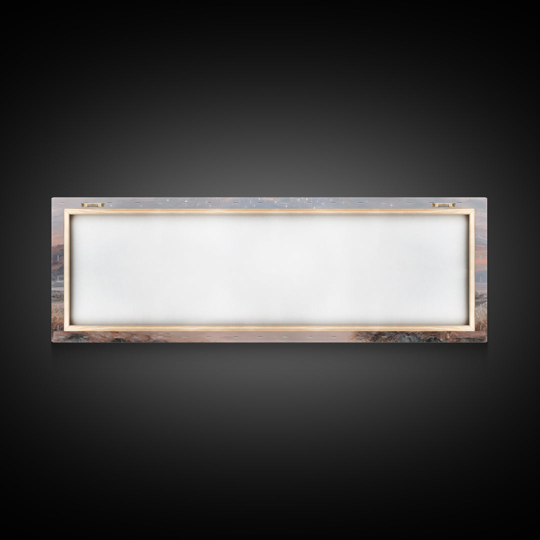 Starry Dawn Promise – Framed Canvas Print – Christian Wall Art – Panoramic Painting – Christian Art Canvas – Christmas Art – Jesus Painting