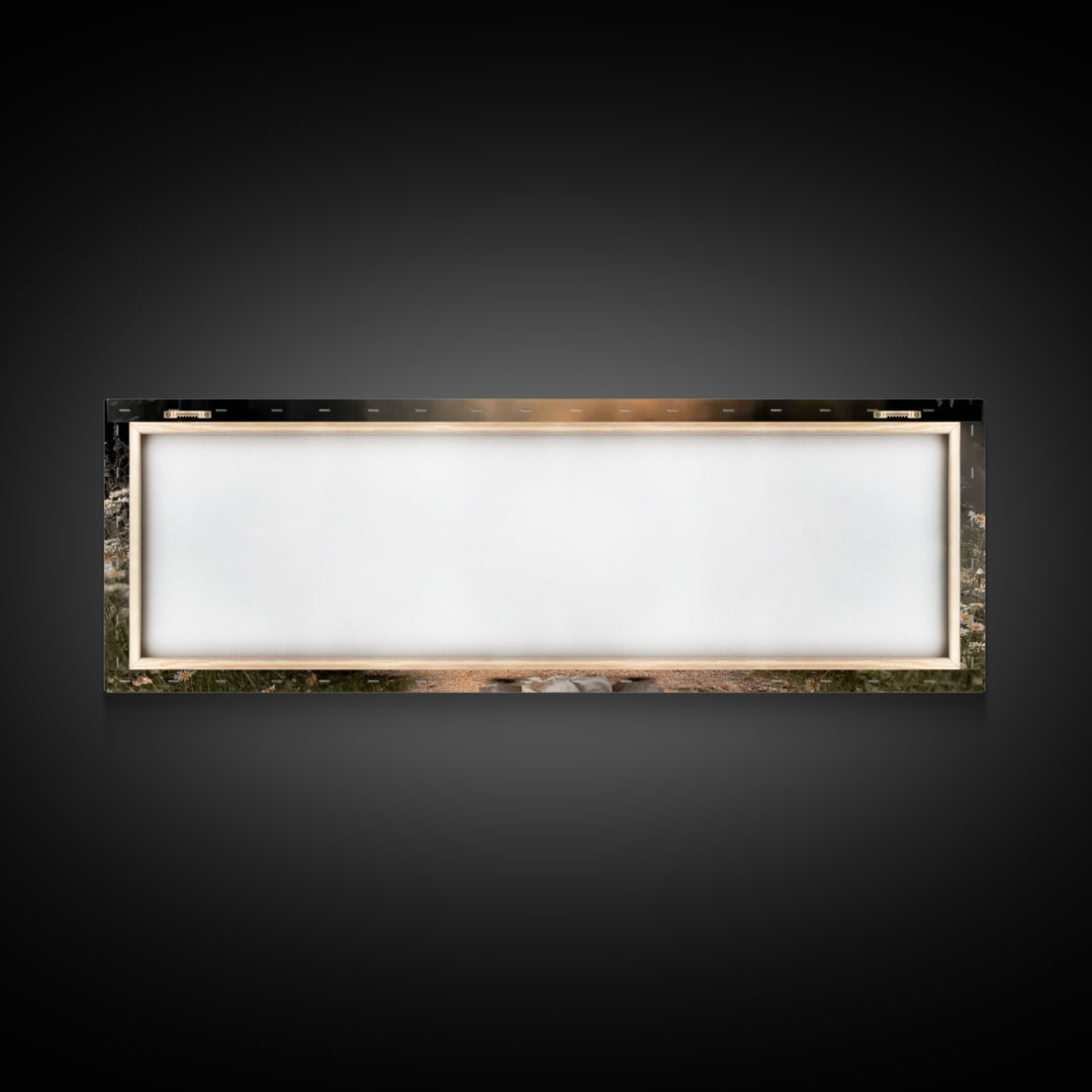 Garden of Peace | Framed Canvas Print | Panoramic Wall Art | Christian Art Canvas | Jesus Painting | Christian Decor | Christmas Art
