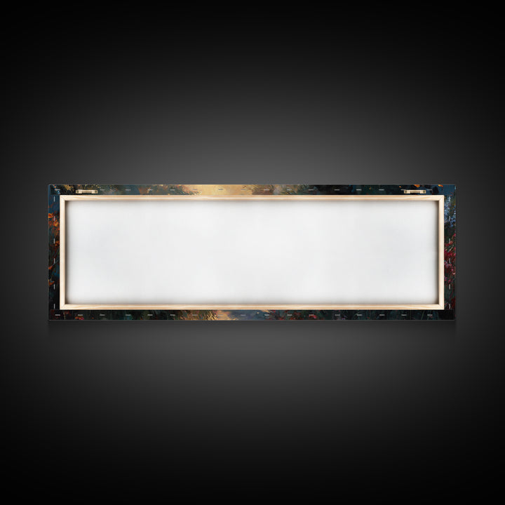 Heavenly Walk | Framed Canvas Print | Panoramic Frame | Christian Art Print | Jesus Christmas Art | Christian Decorations | Large Christian