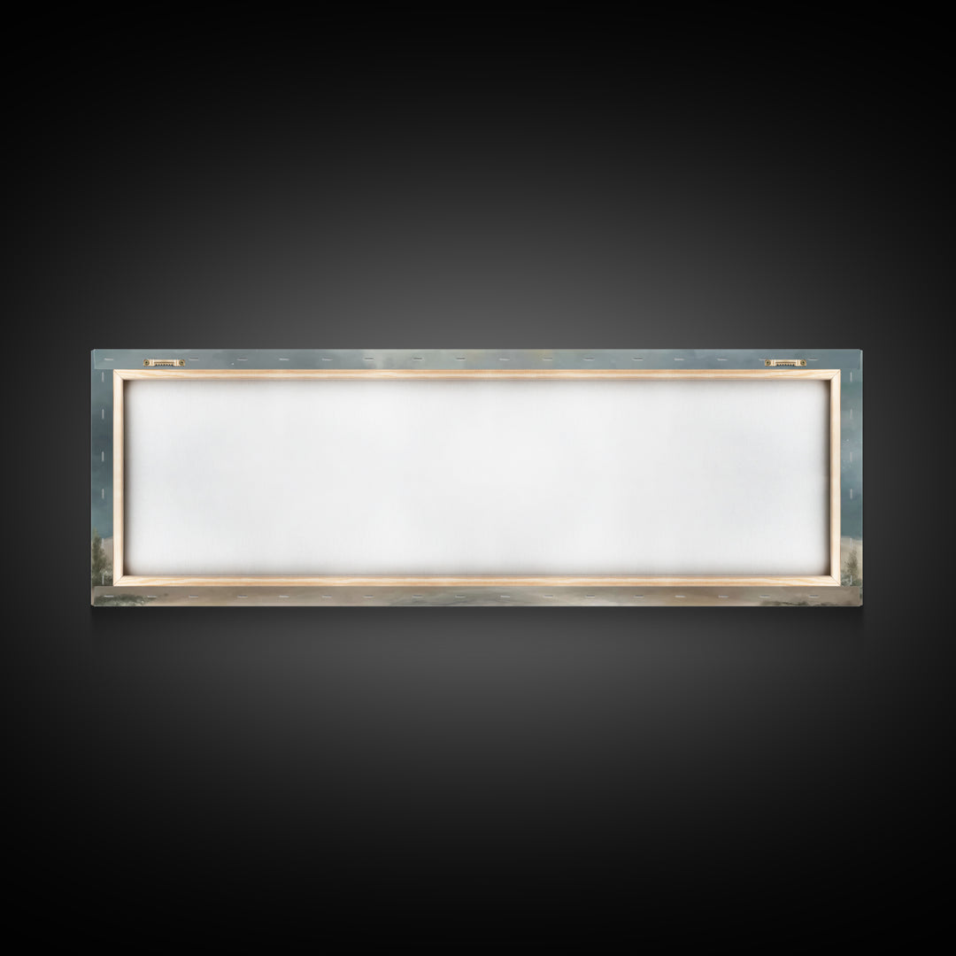 Heavenly Gathering, Framed Canvas Print, Panoramic Print, Christian Art, Christian Wall Art, Christian Art Canvas, Moody Christian Art