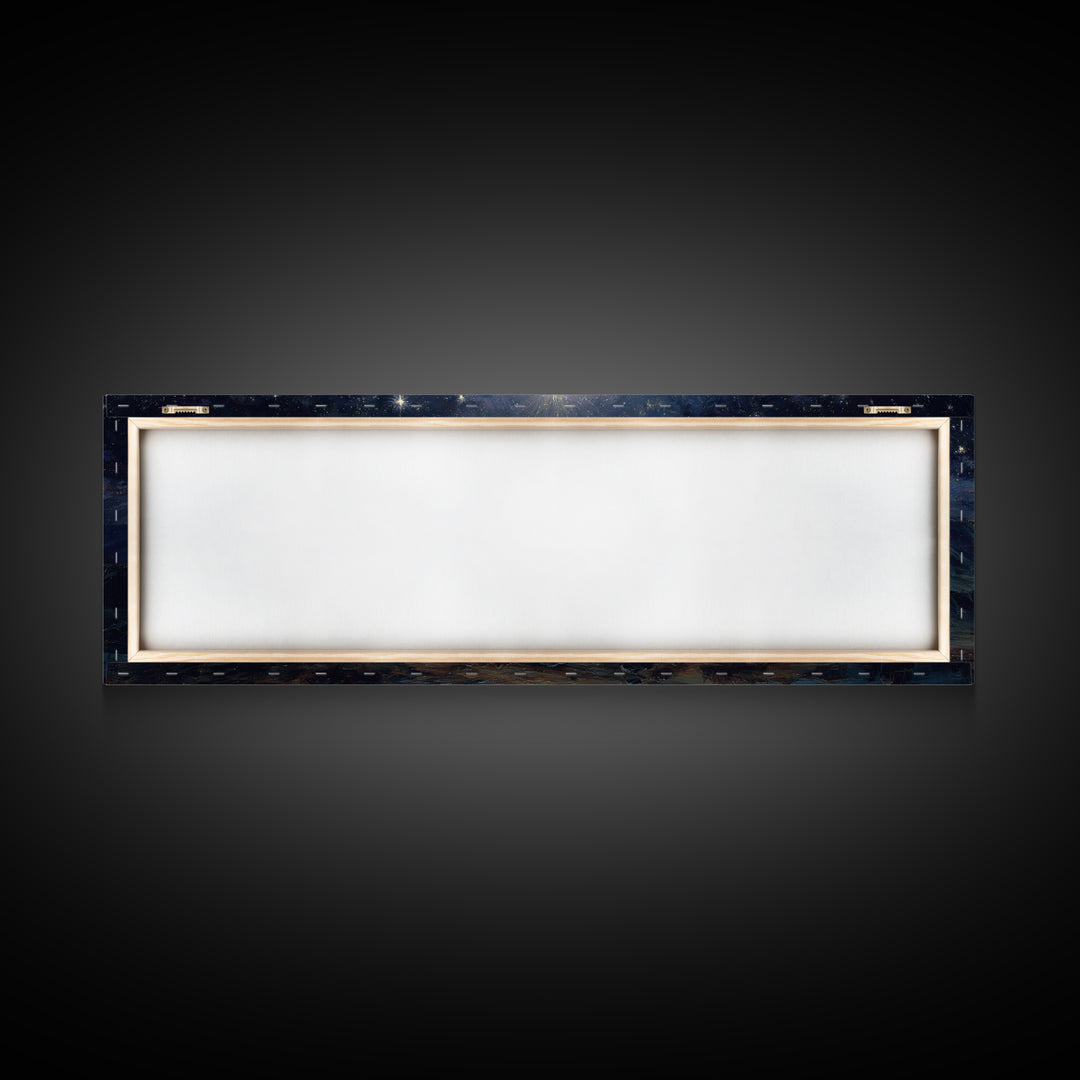 Holy Night Wonder - Framed Canvas Print - Panoramic Painting - Christian Art Canvas - Christmas Art - Christian Wall Art - Christian Art Gi