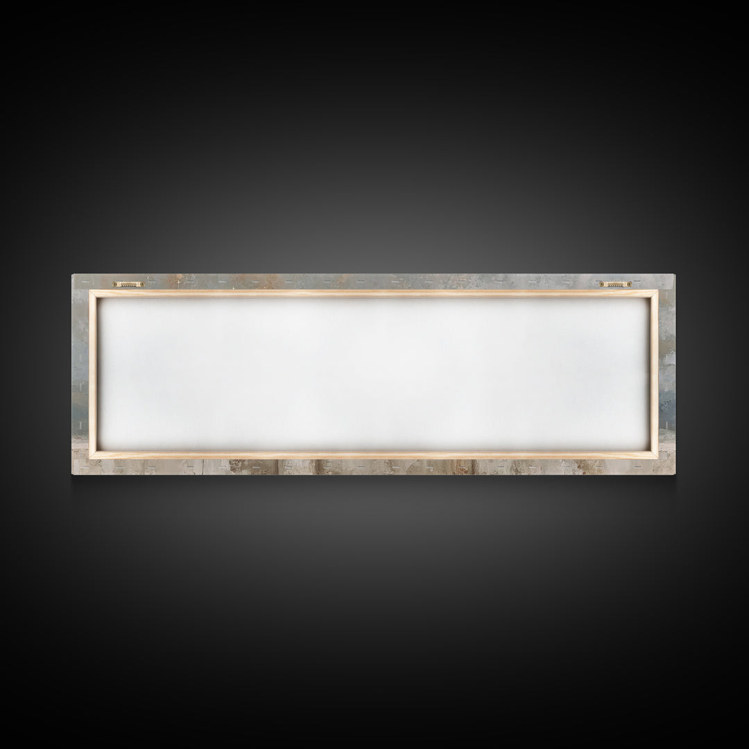 Manger Star Peace - Framed Canvas Print - Christian Wall Art - Extra Wide Art - Christian Decor - Christmas Art