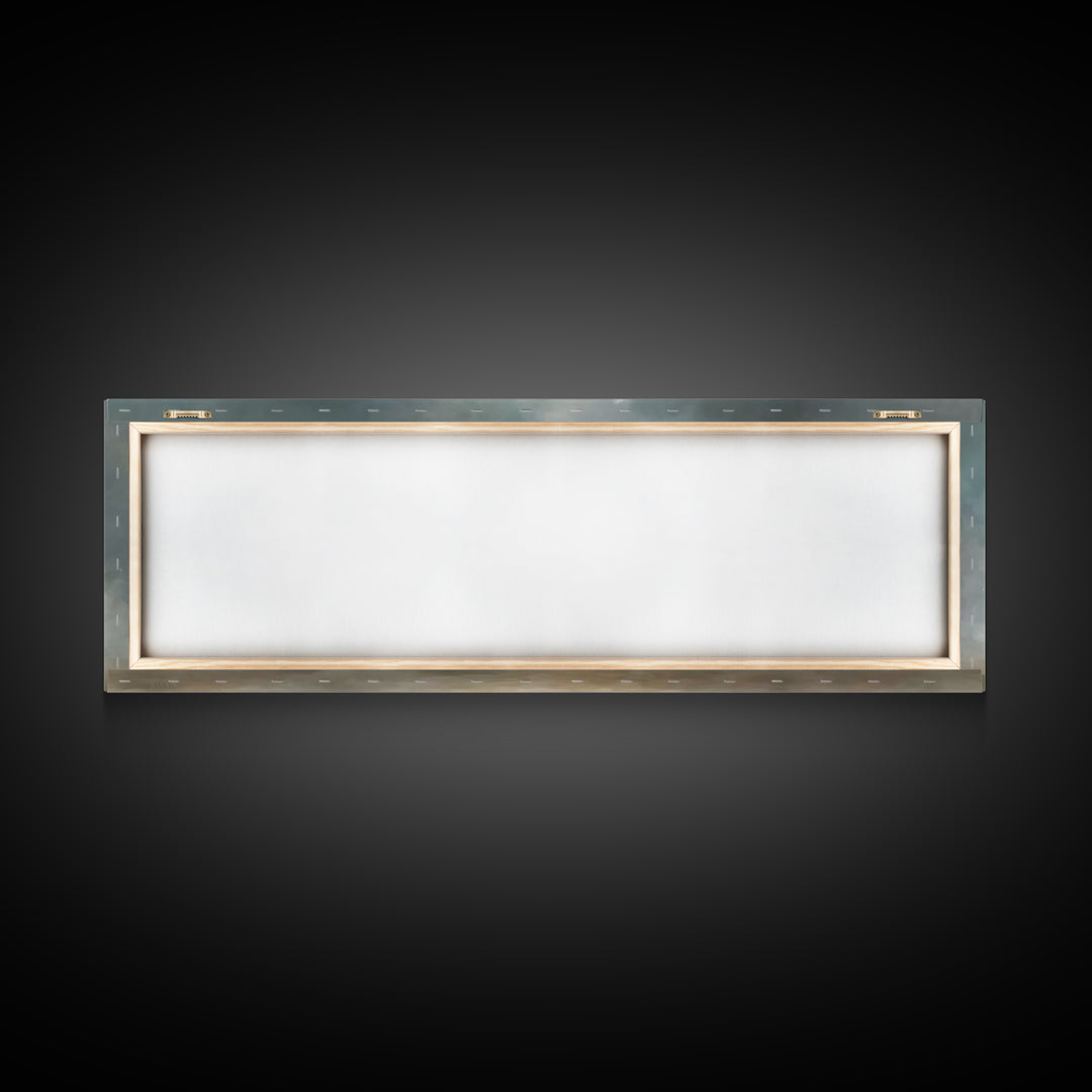 Heavenly Cradle Light, Framed Canvas Print, Panoramic Art, Christian Wall Art, Christmas Art Prints, Christian Art Canvas