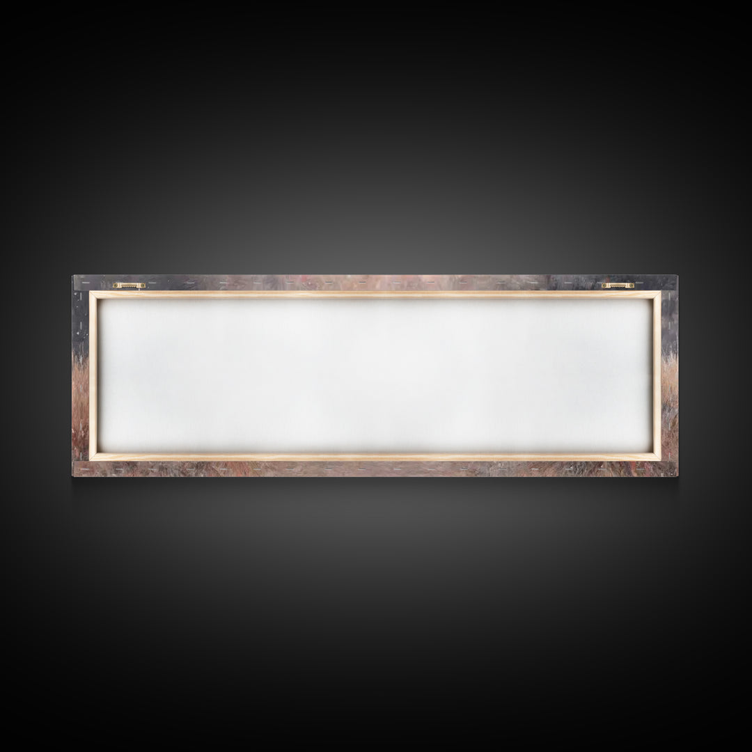 Radiant Manger Star - Framed Canvas Print - Christian Christmas Art - Panoramic Painting - Christian Art Canvas - Christmas Wall Art