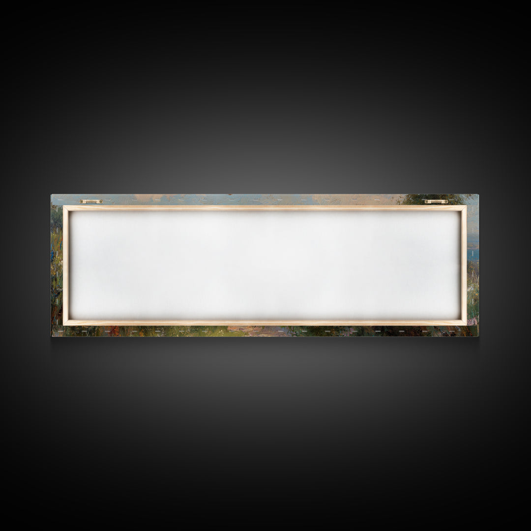 Hillside Of Hope - Framed Canvas Print - Panoramic Painting - Christian Wall Art - Jesus Art Print - Christian Art Canvas