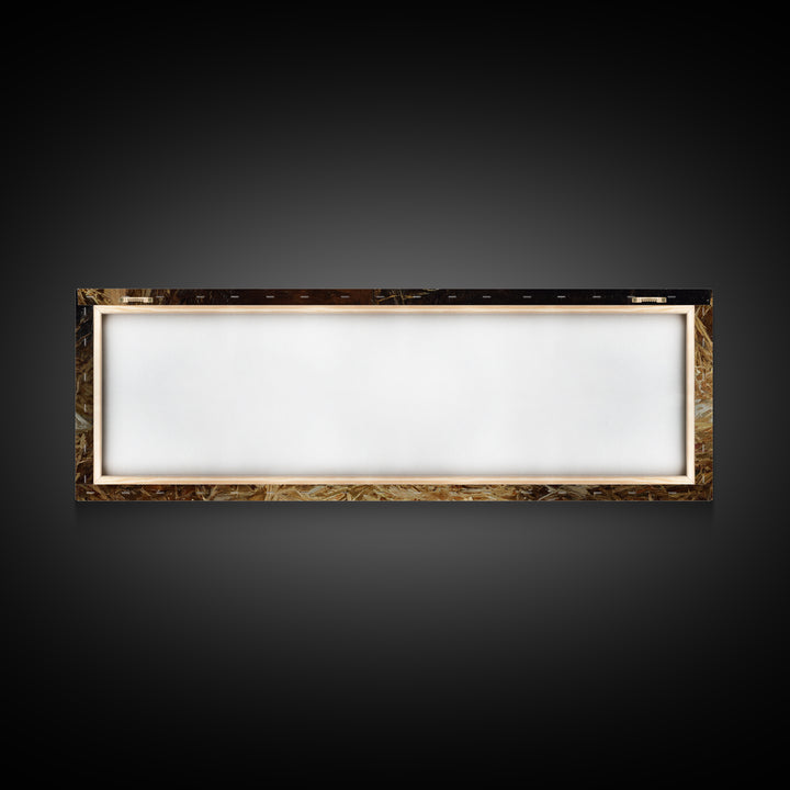 Manger Peace Glow | Framed Canvas Print | Panoramic Painting | Christian Christmas Art | Jesus Art Print | Christmas Wall Art