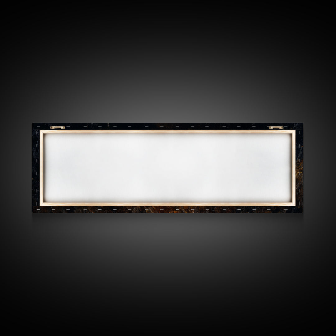 Divine Infant Rest - Framed Canvas Print - Christian Christmas Art - Panoramic Art - Christmas Wall Art - Jesus Painting
