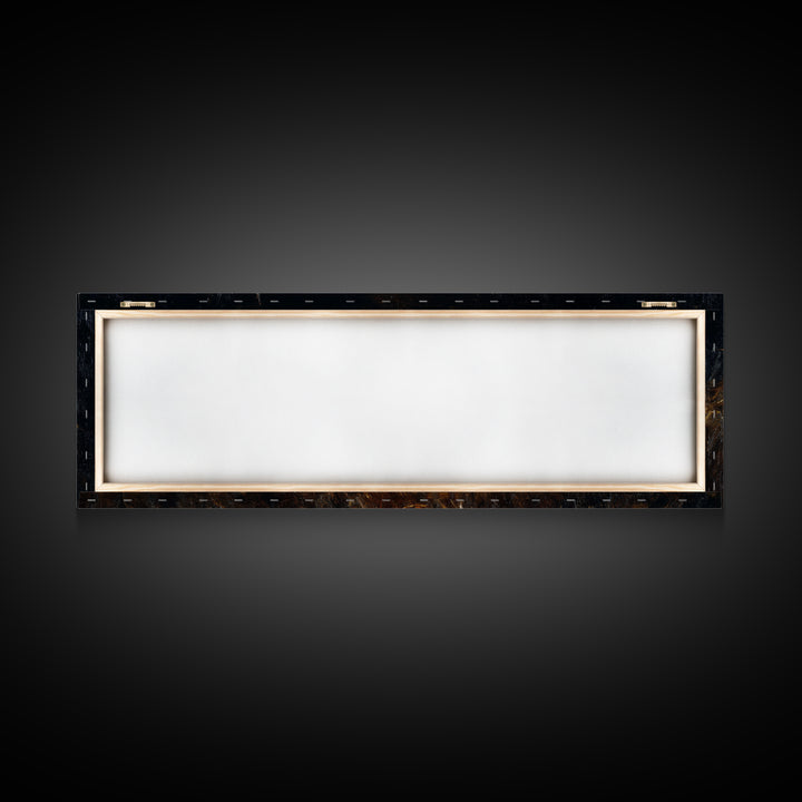 Divine Infant Rest - Framed Canvas Print - Christian Christmas Art - Panoramic Art - Christmas Wall Art - Jesus Painting