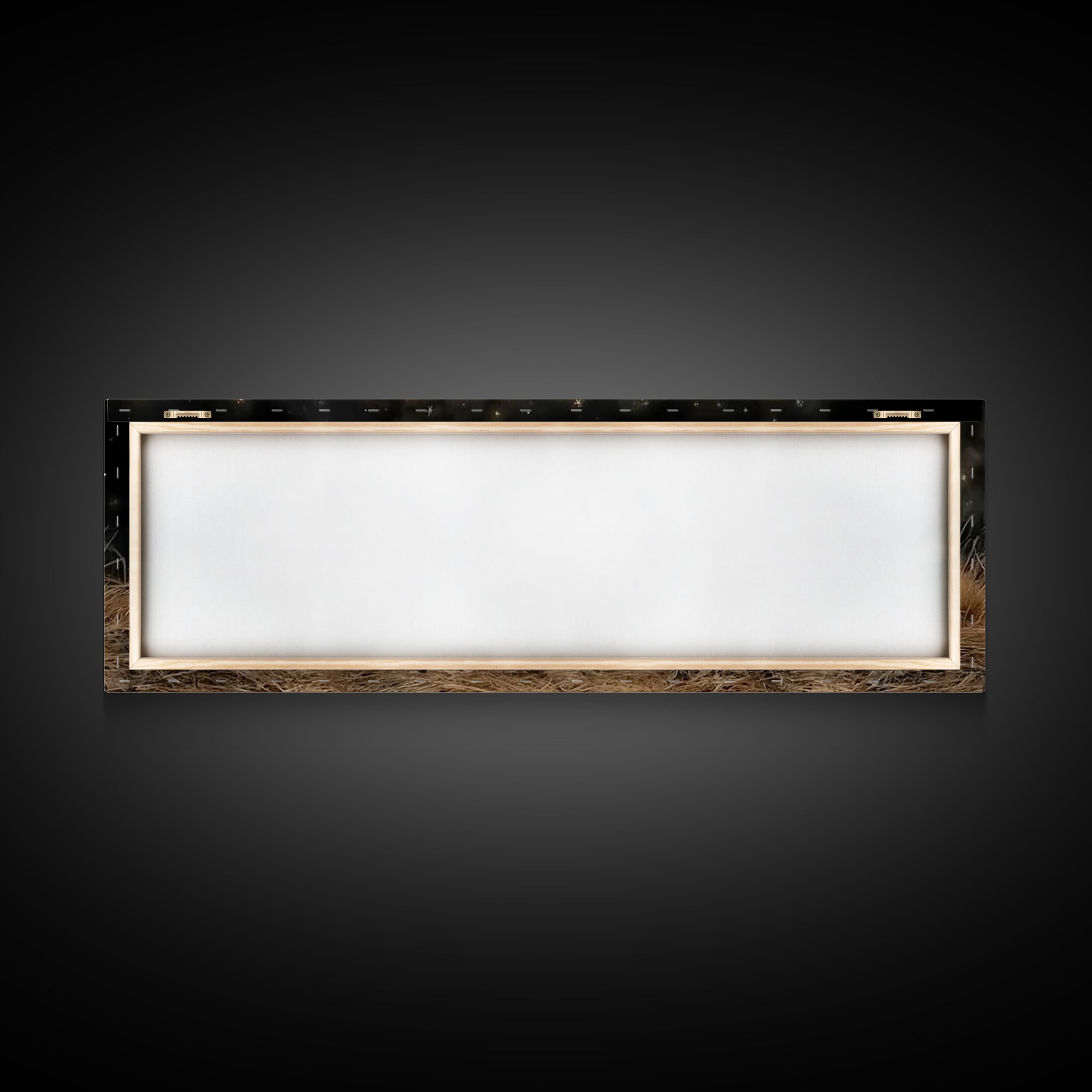 Silent Manger Peace | Framed Canvas Print | Christian Art Canvas | Christmas Wall Art | Jesus Christmas Art | Panoramic Painting | Christia