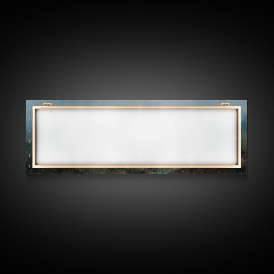 Morning Flock Grace – Framed Canvas Print – Christian Wall Art – Christian Art Canvas – Pastoral Scenery – Panoramic Art – Christian Gift I