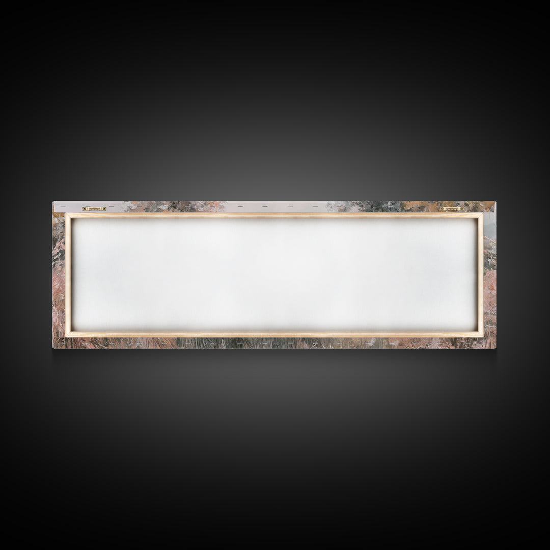 Everlasting Pasture, Framed Canvas Print, Panoramic Wall Art, Christian Art Canvas, Jesus Painting, Christmas Art