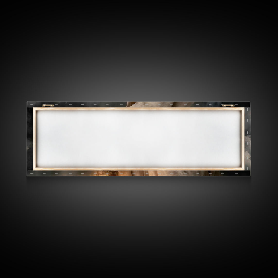 Sacred Lantern Light – Framed Canvas Print – Christian Wall Art – Panoramic Painting – Jesus Painting – Christian Art Canvas – Christian De