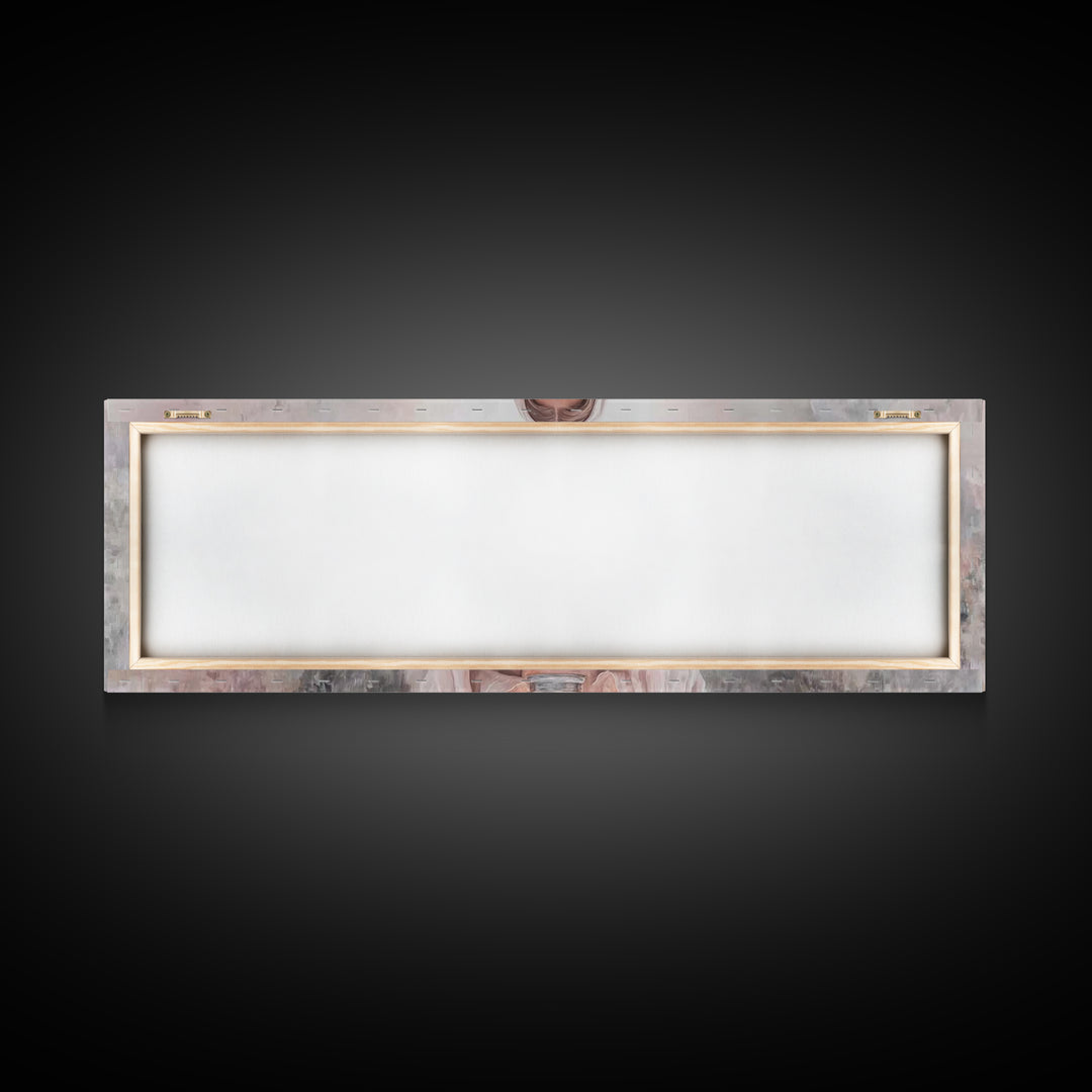 Radiant Mercy Glow, Framed Canvas Print, Panoramic Print, Christian Art Canvas, Christian Wall Art, Jesus Painting, Christian Decor, Christ