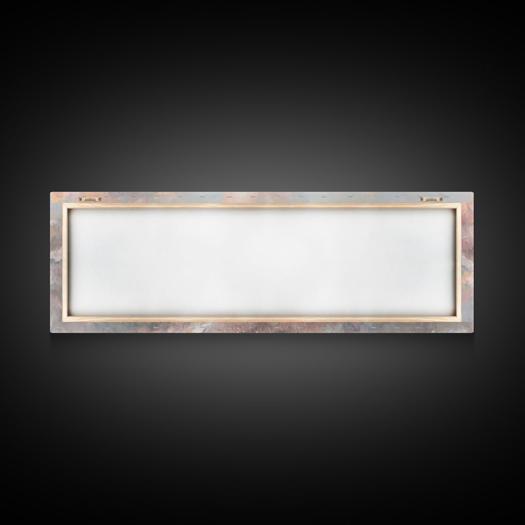 Hill Of Redemption, Framed Canvas Print, Panoramic Painting, Christian Wall Art, Christian Art Canvas, Jesus Painting, Christian Decor